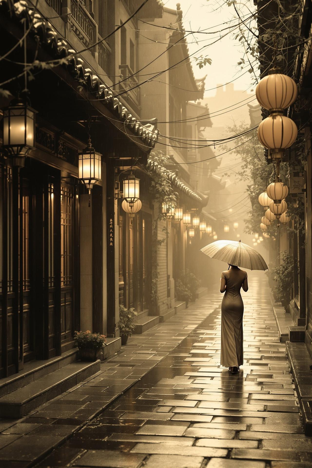 红果漫剧精选作品 - 烟雨巷 - 青石板路上，刻满了思念的痕迹